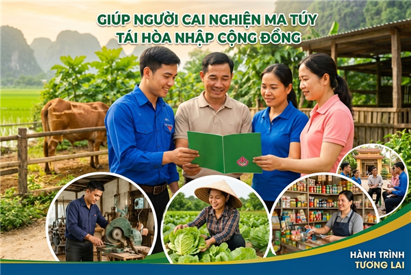 TIỂU PHẨM PHÁP LUẬT GIÚP NGƯỜI CAI NGHIỆN MA TÚY TÁI HÒA NHẬP CỘNG ĐỒNG