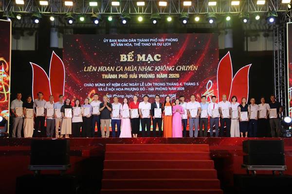 XÃ TÂN KỲ XUẤT SẮC ĐẠT GIẢI A LIÊN HOAN CA MÚA NHẠC KHÔNG CHUYÊN THÀNH PHỐ HẢI PHÒNG NĂM 2026