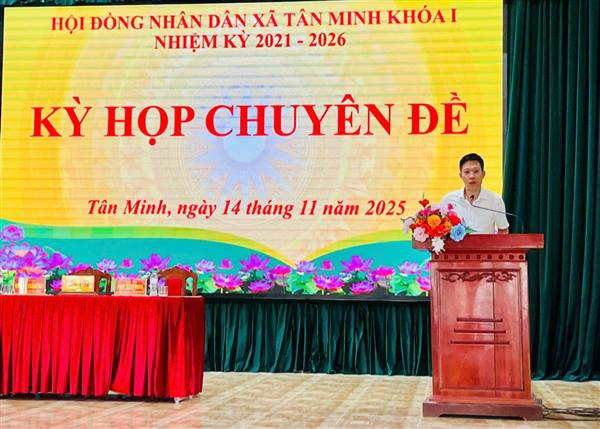 HĐND XÃ TÂN MINH TỔ CHỨC THÀNH CÔNG TỐT ĐẸP KỲ HỌP CHUYÊN ĐỀ NĂM 2025