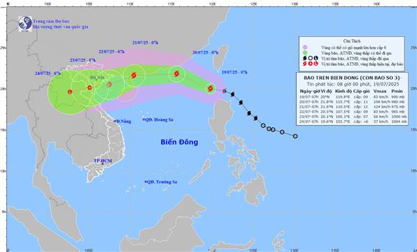 Thông báo về việc khẩn trương triển khai ứng phó bão Wipha
