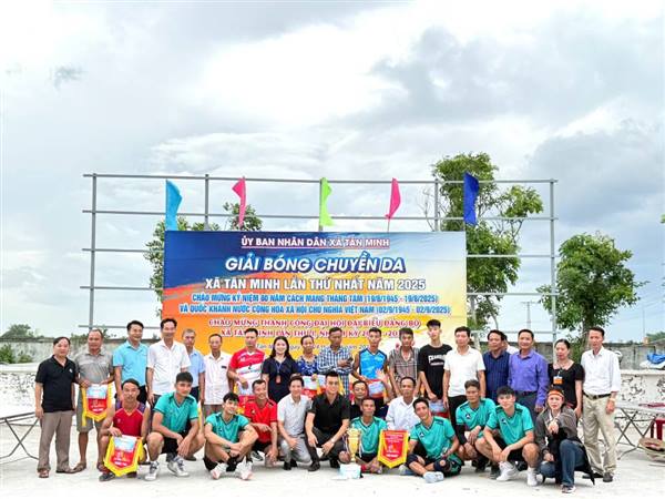 Giải bóng chuyền da xã Tân Minh lần thứ I thành công tốt đẹp