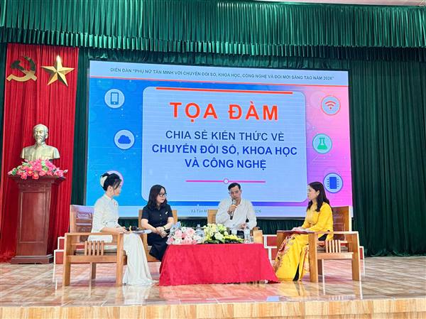 Xã Tân Minh tổ chức diễn đàn “Phụ nữ Tân Minh với chuyển đổi số, khoa học, công nghệ và đổi mới sáng tạo”
