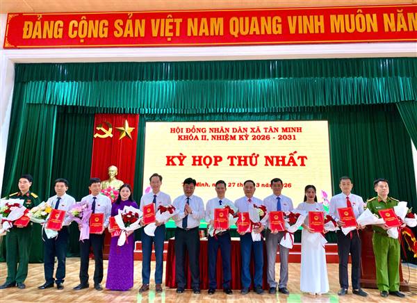 HĐND xã Tân Minh khóa II, nhiệm kỳ 2026 - 2031 tổ chức kỳ họp thứ nhất