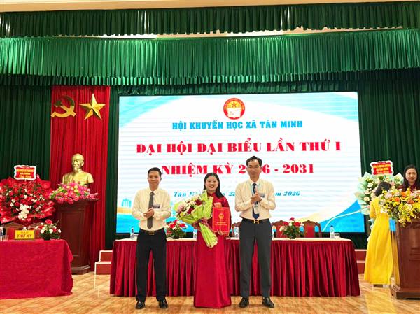 Hội Khuyến học xã Tân Minh tổ chức thành công Đại hội đại biểu lần thứ I, nhiệm kỳ 2026 – 2031