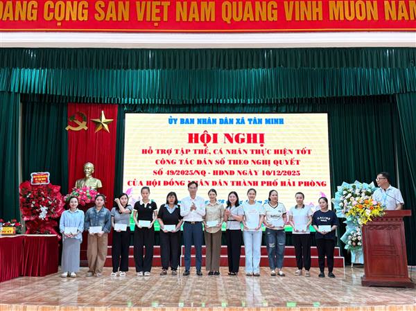 UBND xã Tân Minh tổ chức Hội nghị hỗ trợ công tác dân số