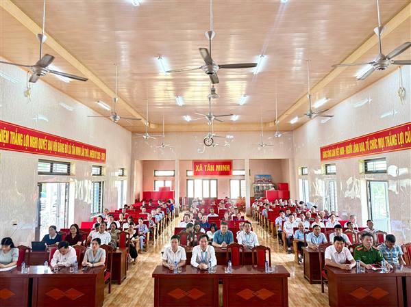 Xã Tân Minh tham dự Hội nghị trực tuyến Đoàn đại biểu Quốc hội thành phố Hải Phòng tiếp xúc cử tri, thông báo kết quả Kỳ họp thứ Nhất, Quốc hội khóa XVI