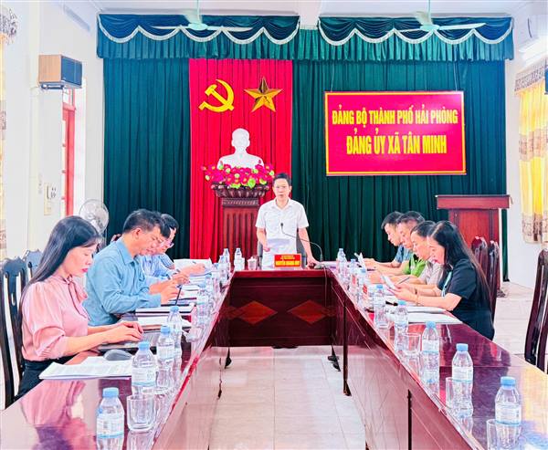 BAN THƯỜNG VỤ ĐẢNG ỦY XÃ TÂN MINH HỌP BÀN, XEM XÉT NHIỀU NỘI DUNG QUAN TRỌNG
