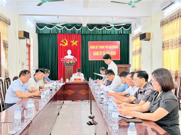 THƯỜNG TRỰC ĐẢNG ỦY XÃ TÂN MINH CHỈ ĐẠO TRIỂN KHAI CÁC NHIỆM VỤ, GIẢI PHÁP VỀ CÔNG TÁC QUẢN LÝ MÔI TRƯỜNG TRÊN ĐỊA BÀN
