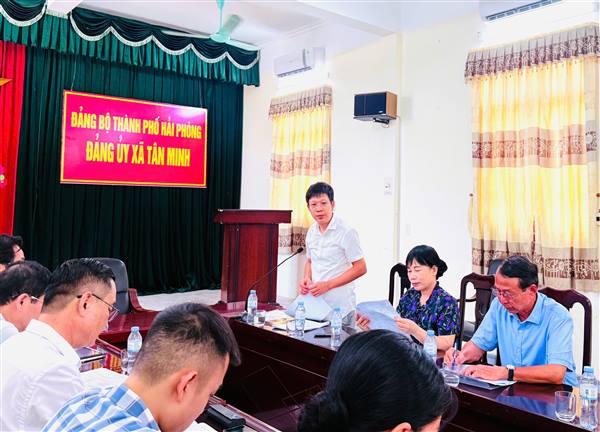 Đảng ủy xã Tân Minh tổ chức Hội nghị lấy ý kiến tham gia vào phương án sắp xếp thôn