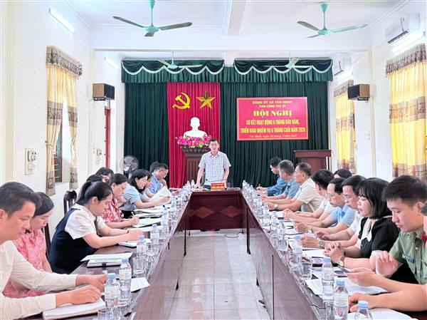Ban Công tác 35 Đảng ủy xã Tân Minh sơ kết 6 tháng đầu năm 2026