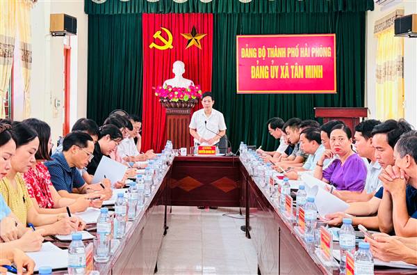 Ban Thường vụ, Ban Chấp hành Đảng bộ xã Tân Minh họp cho ý kiến về sắp xếp trường học