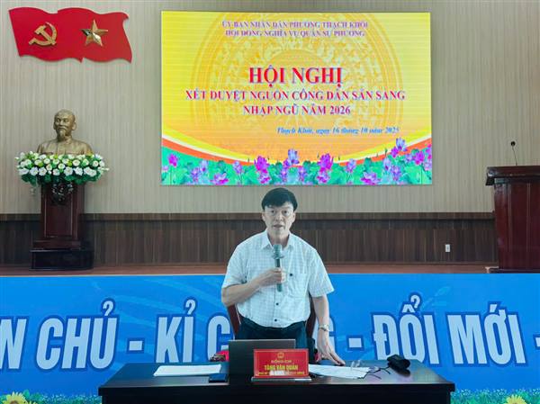 Phường Thạch Khôi xét duyệt nguồn công dân sẵn sàng nhập ngũ năm 2026