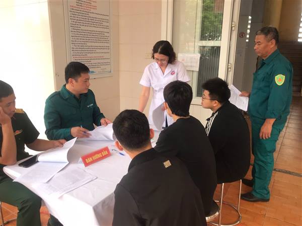 Phường Thạch Khôi tổ chức khám sơ tuyển sức khoẻ nghĩa vụ quân sự năm 2026