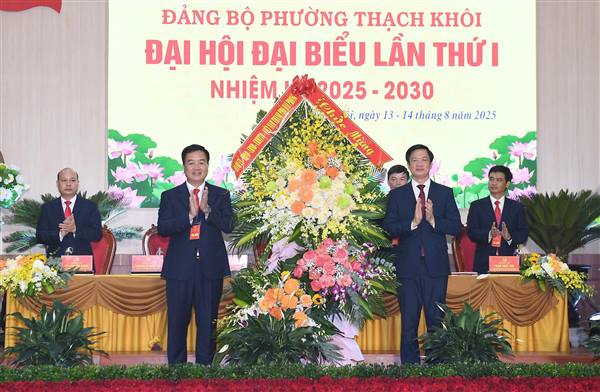 Đại hội Đại biểu Đảng bộ phường Thạch Khôi lần thứ I, nhiệm kỳ 2025 - 2030 thành công tốt đẹp