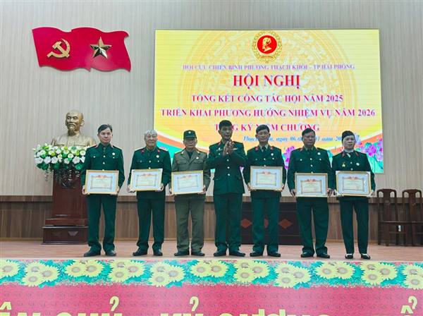 Hội cựu chiến binh phường tổng kết công tác năm 2025; triển khai phương hướng, nhiệm vụ năm 2026