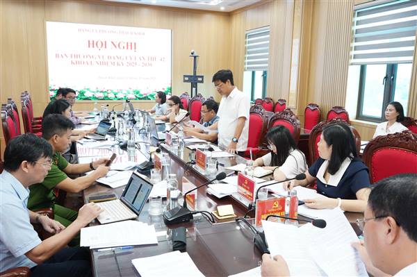 Hội nghị Ban Thường vụ Đảng ủy phường lần thứ 42