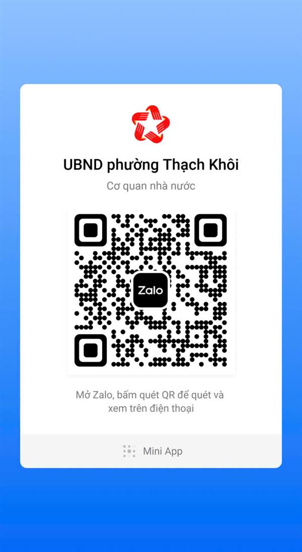 Trung tâm Phục vụ hành chính công phường Thạch Khôi kích hoạt ứng dụng Zalo Mini App