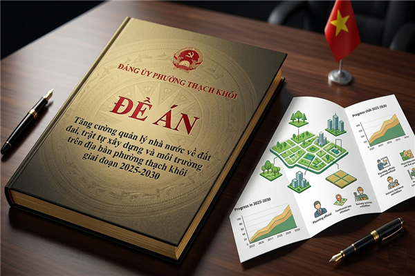 ĐỀ ÁN TĂNG CƯỜNG QUẢN LÝ NHÀ NƯỚC VỀ ĐẤT ĐAI, TRẬT TỰ XÂY DỰNG VÀ MÔI TRƯỜNG TRÊN ĐỊA BÀN PHƯỜNG THẠCH KHÔI GIAI ĐOẠN 2025-2030