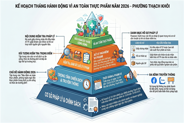 KẾ HOẠCH triển khai “Tháng hành động vì an toàn thực phẩm” năm 2026