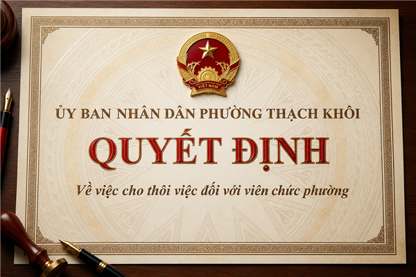 QUYẾT ĐỊNH về việc cho thôi việc đối với viên chức phường