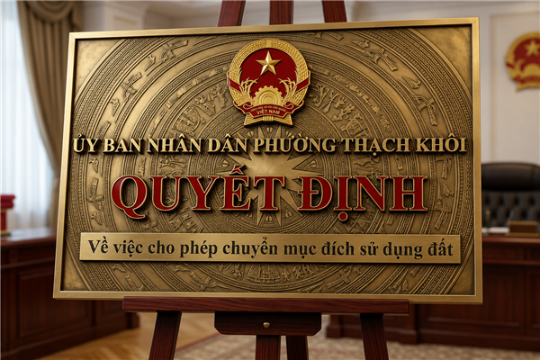 QUYẾT ĐỊNH về việc cho phép chuyển mục đích sử dụng đất