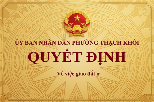 QUYẾT ĐỊNH về việc giao đất ở