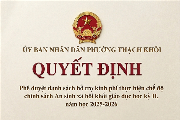 QUYẾT ĐỊNH phê duyệt danh sách hỗ trợ kinh phí thực hiện chế độ chính sách An sinh xã hội khối giáo dục học kỳ II, năm học 2025-2026