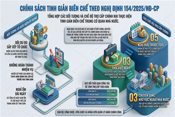 NGHỊ ĐỊNH 154/2025NĐ-CP quy định về tinh giản biên chế