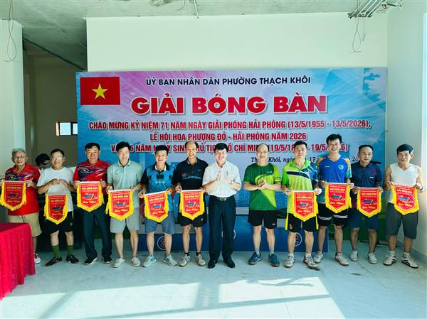 Giải bóng bàn phường Thạch Khôi năm 2026
