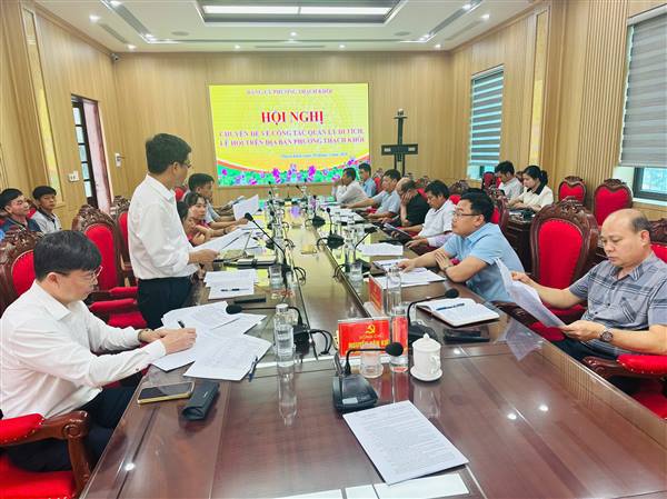Thường trực Đảng ủy phường tổ chức hội nghị chuyên đề về công tác quản lý di tích, lễ hội trên địa bàn.