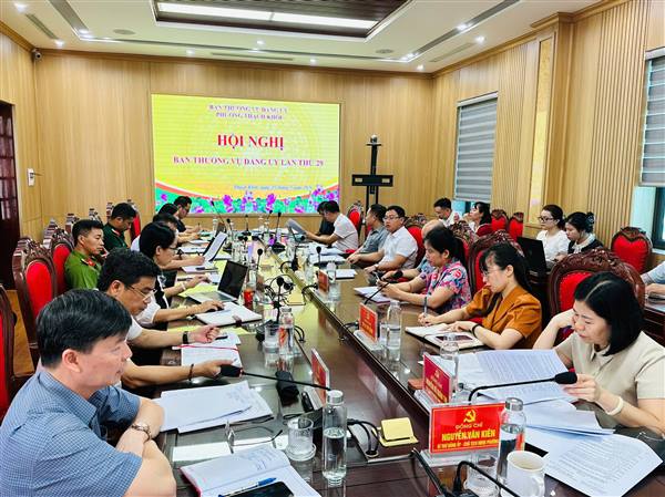 Ban Thường vụ Đảng ủy phường tổ chức hội nghị lần thứ 29.