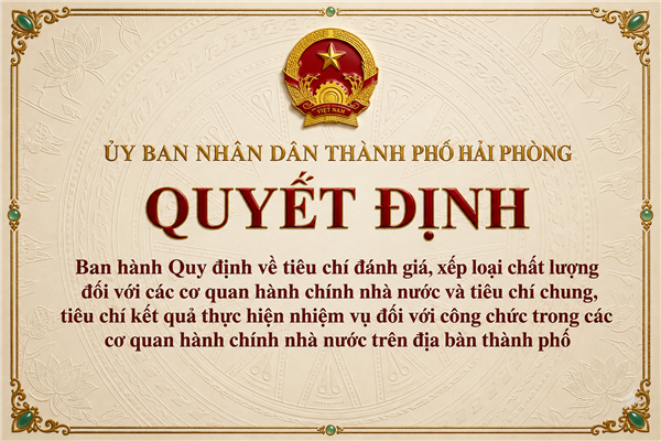QUYẾT ĐỊNH ban hành Quy định về tiêu chí đánh giá, xếp loại chất lượng đối với các cơ quan hành chính nhà nước và tiêu chí chung, tiêu chí kết quả thực hiện nhiệm vụ đối với công chức trong các cơ quan hành chính nhà nước trên địa bàn thành phố