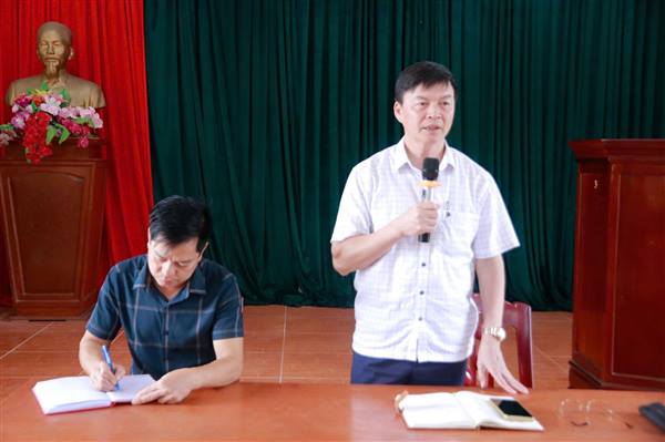 Chủ tịch UBND phường đối thoại với các hộ dân tổ dân phố Lễ Quán