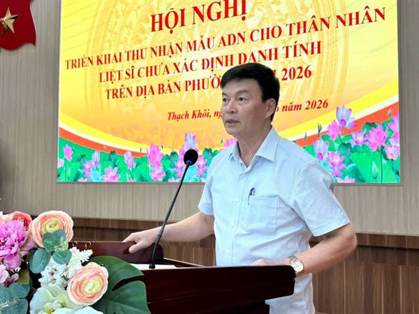 Triển khai kế hoạch thu nhận mẫu ADN cho thân nhân liệt sĩ chưa xác định danh tính trên địa bàn phường năm 2026
