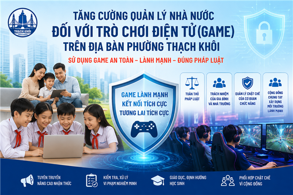 Triển khai tăng cường quản lý nhà nước đối với trò chơi điện tử (game) trên địa bàn phường Thạch Khôi
