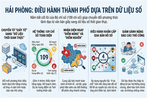 QUYẾT ĐỊNH ban hành Bộ chỉ số phục vụ công tác chỉ đạo, điều hành trên môi trường điện tử thành phố Hải Phòng 