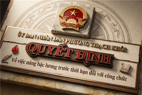QUYẾT ĐỊNH về việc nâng bậc lương trước thời hạn đối với công chức
