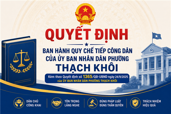 QUYẾT ĐỊNH ban hành Quy chế tiếp công dân, xử lý đơn khiếu nại, tố cáo, phản ánh, kiến nghị của Chủ tịch UBND phường Thạch Khôi