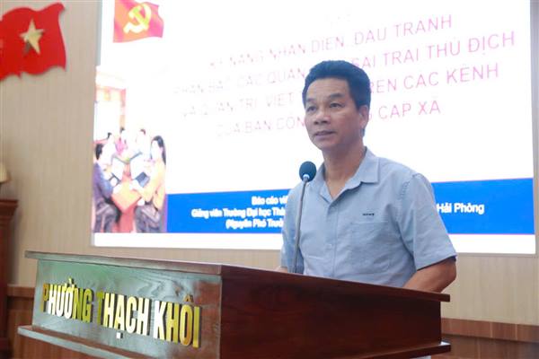  BAN CÔNG TÁC 35 ĐẢNG UỶ PHƯỜNG THẠCH KHÔI TỔ CHỨC HỘI NGHỊ TẬP HUẤN KỸ NĂNG, NGHIỆP VỤ