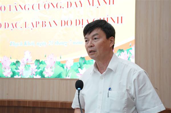 Ban Chỉ đạo tăng cường đẩy mạnh công tác đo đạc, lập bản đồ địa chính, lập hồ sơ địa chính và hoàn thành cơ sở dữ liệu đất đai trên địa bàn phường họp triển khai nhiệm vụ