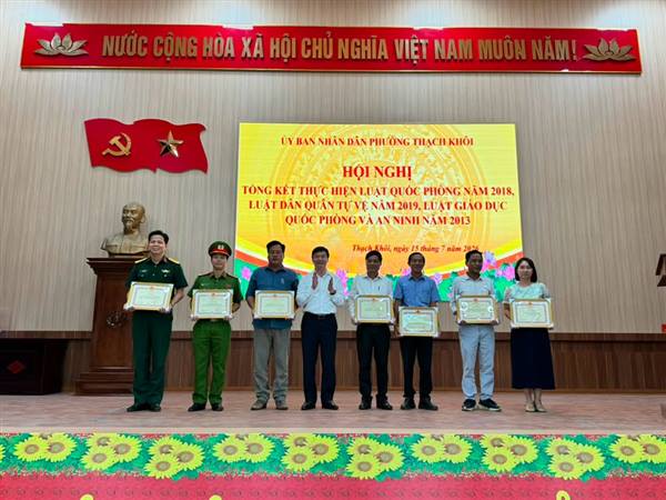 Phường Thạch Khôi tổng kết thực hiện các luật về quốc phòng và an ninh 