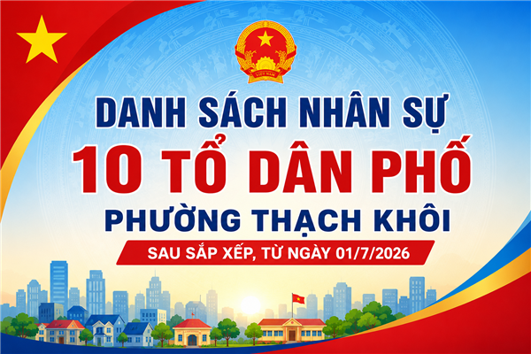 DANH SÁCH BÍ THƯ CHI BỘ, TỔ TRƯỞNG TỔ DÂN PHỐ, TRƯỞNG BAN CÔNG TÁC MẶT TRẬN CÁC TỔ DÂN PHỐ PHƯỜNG THẠCH KHÔI