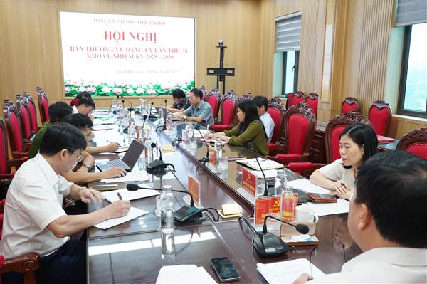 Hội nghị Ban Thường vụ Đảng ủy phường lần thứ 38
