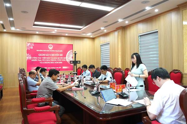 Giám sát chuyên đề về công tác tiếp dân và giải quyết đơn thư, khiếu nại tố cáo 6 tháng cuối năm 2025 và 6 tháng đầu năm 2026