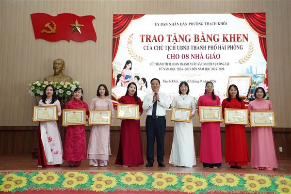 Phường Thạch Khôi tổng kết năm học 2025 - 2026, triển khai nhiệm vụ năm học 2026 - 2027