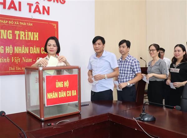 Thái Tân hưởng ứng Lời kêu gọi ủng hộ nhân dân Cuba