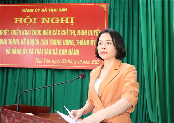 Đảng bộ Thái Tân quyết tâm đưa Nghị quyết Đại hội vào cuộc sống