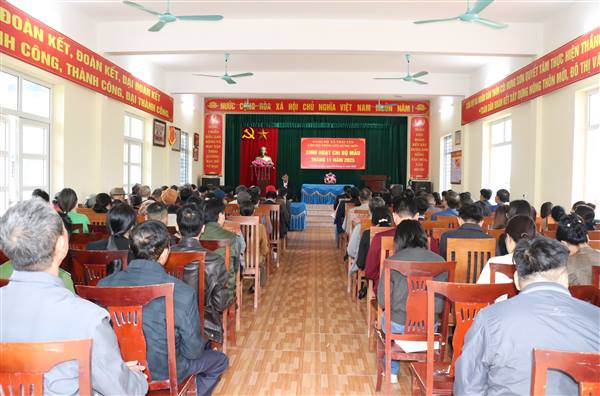 Ban Xây dựng Đảng xã Thái Tân tổ chức sinh hoạt chi bộ mẫu nâng cao chất lượng sinh hoạt Đảng