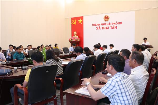 Đảng ủy xã Thái Tân tổ chức hội nghị giao ban bí thư chi bộ, trưởng thôn tháng 8/2025