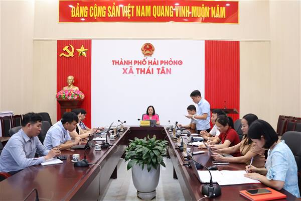 BAN THƯỜNG VỤ ĐẢNG ỦY XÃ THÁI TÂN HỌP, CHO Ý KIẾN VỀ CÁC NHIỆM VỤ TRỌNG TÂM
